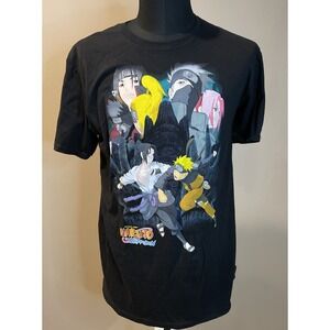 Naruto Shippuden Akatsuki/Team 7 Graphic Short Sleeve T-shirt Mens Size Large